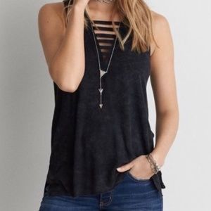 Ladder Front Tank | American Eagle | Black